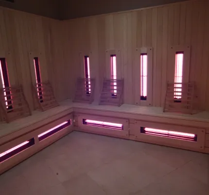Sauna avec lumière infrarouge